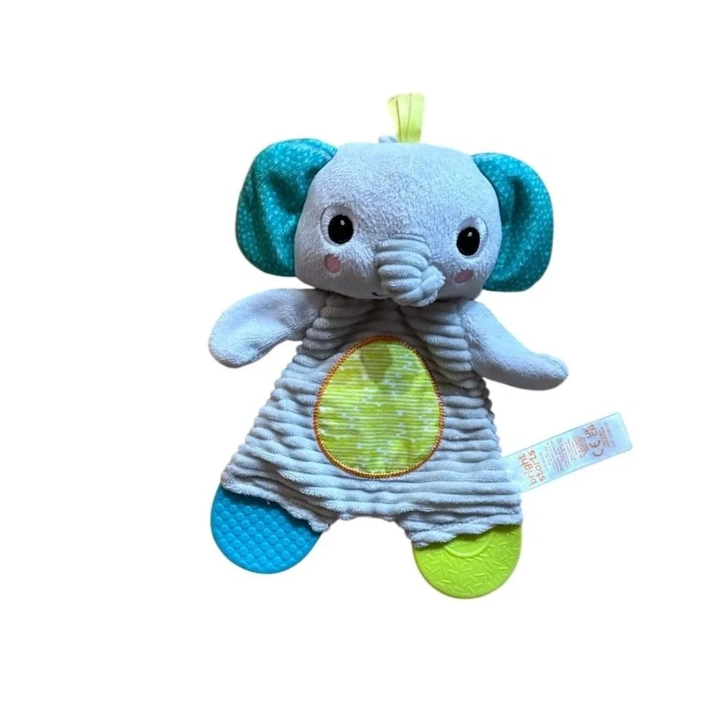 Bright Starts Snuggle & Teethe Elephant Plush Teether Toy‎ Infant